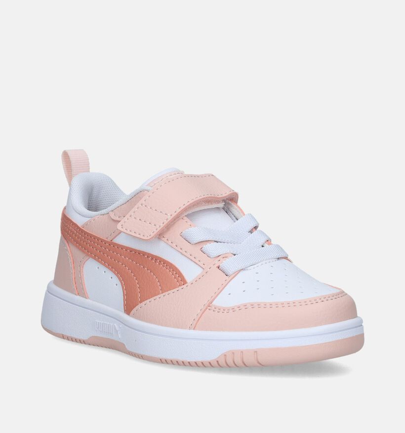 Puma Rebound v6 Roze Sneakers voor meisjes (343140)