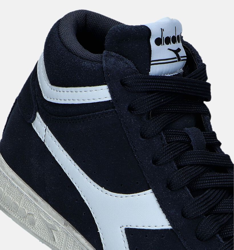 Diadora Game L High Suede Waxed Blauwe Sneakers voor dames (344882)