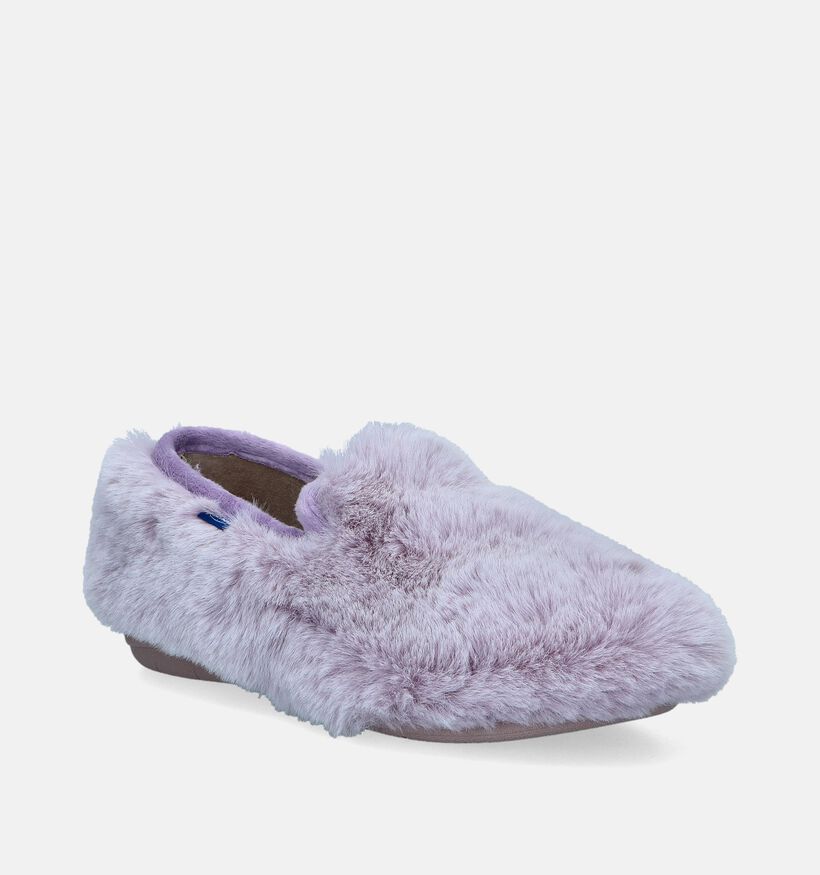 Scholl Maddy Pantoufles en Mauve pour femmes (348856) - pour semelles orthopédiques