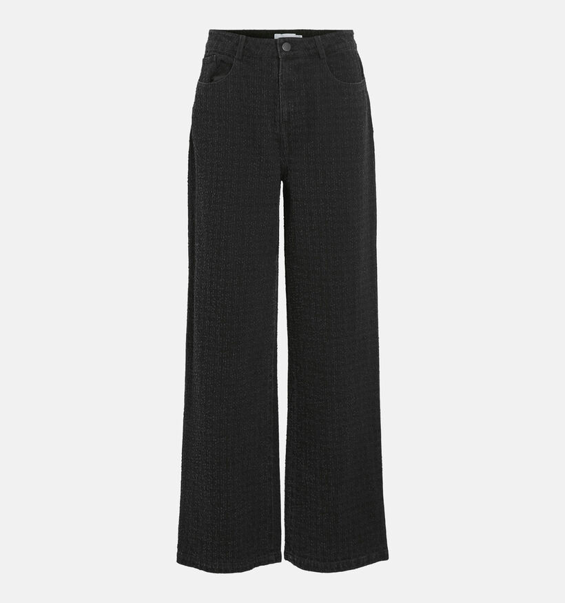 Vila Any Wide leg jeans en Noir L30 pour femmes (348740)