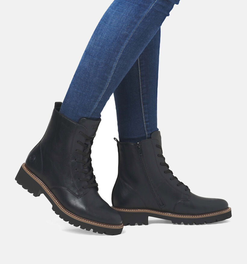 Remonte Zwarte Bottines voor dames (347255) - geschikt voor steunzolen