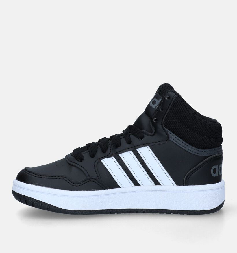 adidas Hoops Mid 3.0 K Zwarte Sneakers voor jongens, meisjes (332099)