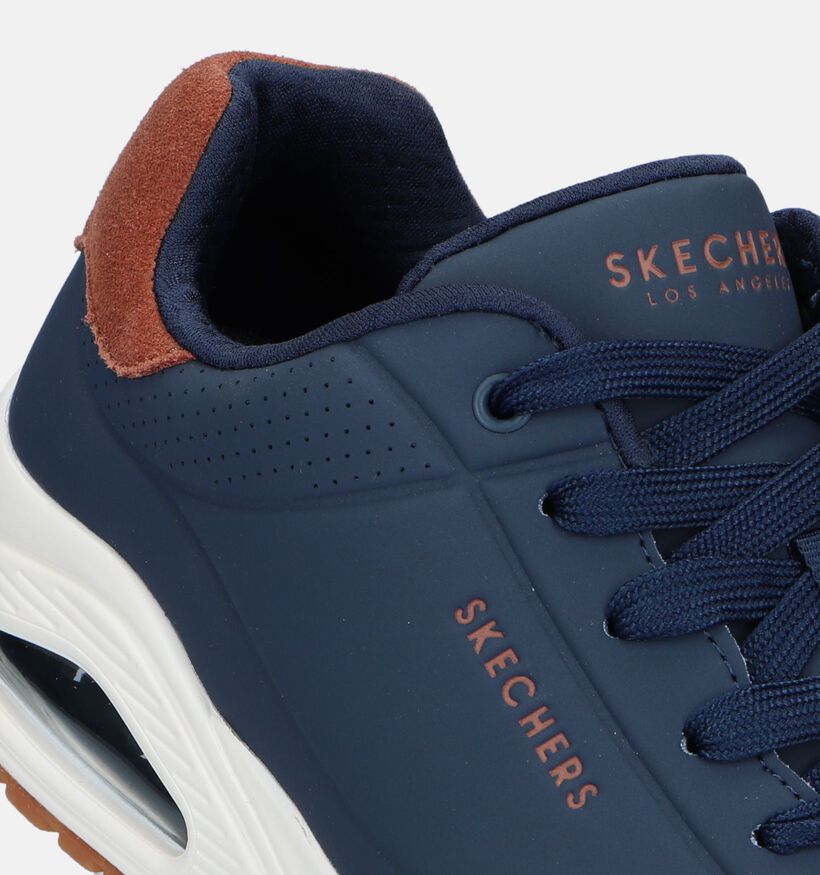 Skechers Uno Suited On Air Blauwe Sneakers voor heren (343972)