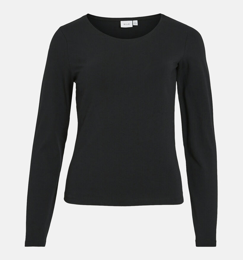 Vila Nora Zwarte Basic T-shirt voor dames (350997)