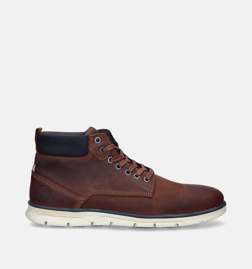 Jack & Jones Tubar Leather Boots en Marron pour hommes (345843) - pour semelles orthopédiques