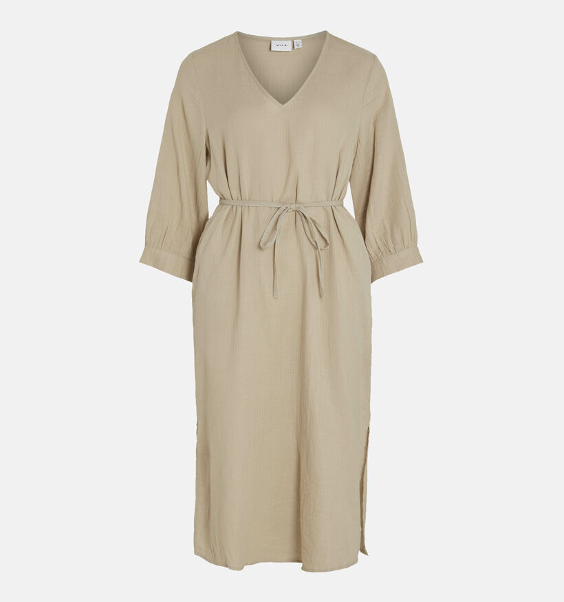 Vila Lania Beige Midi jurk voor dames (342095)