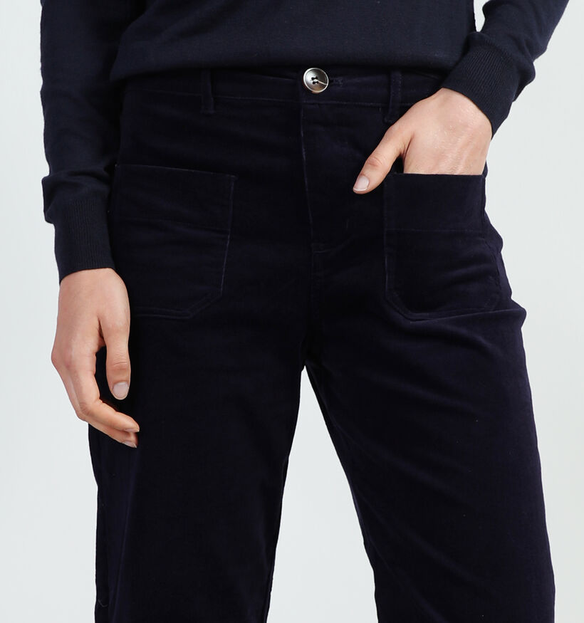 Orfeo Canelle Blauwe Wijde broek voor dames (349304)