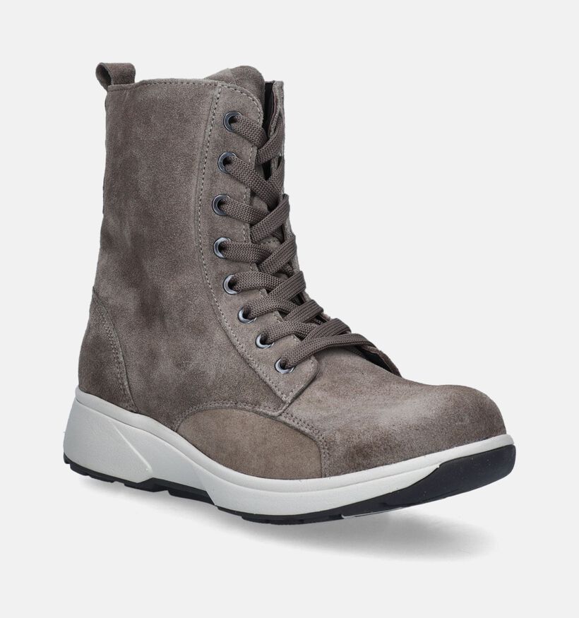 Xsensible Asti Taupe Veterboots voor dames (348461) - geschikt voor steunzolen