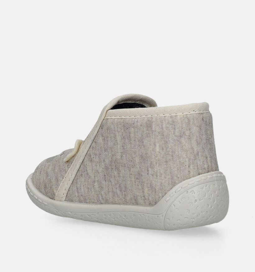 Milo & Mila Beige Hoge pantoffels voor jongens, meisjes (349516)