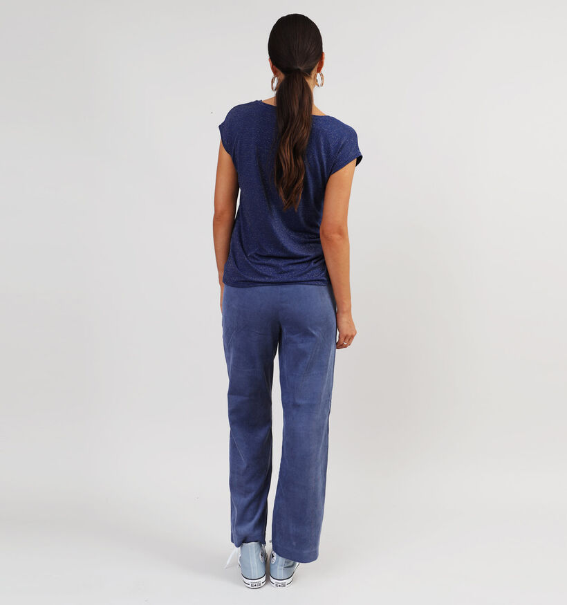 Vila Courdie Pantalon en corduroy en Bleu pour femmes (345028)