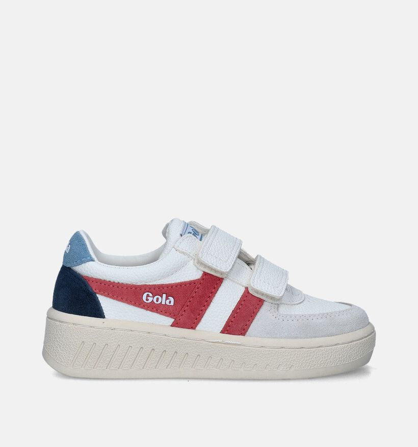 Gola Grandslam Trident Strap Witte Sneakers voor meisjes (345131) - geschikt voor steunzolen