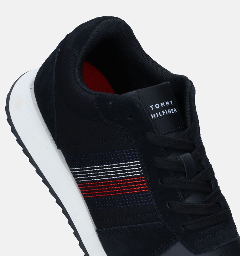 Tommy Hilfiger Runner Evo Mix Stitch Blauwe Veterschoenen voor heren (342738) - geschikt voor steunzolen