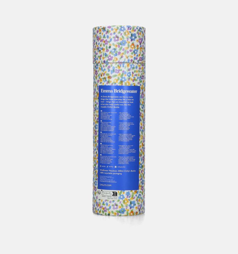 Chilly’s x Emma Bridgewater Wildflower Meadows Gourde en Écru 500ml pour femmes, filles (351973)