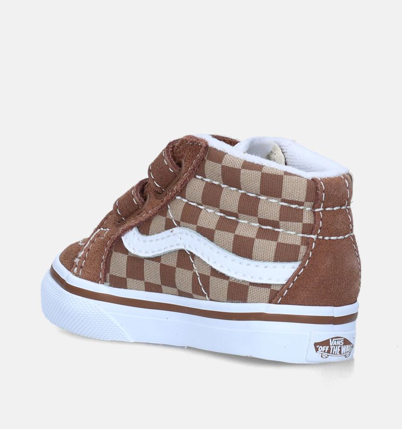 Vans SK8 Mid Reissue Neutral Baskets en Brun pour filles, garçons (343876)