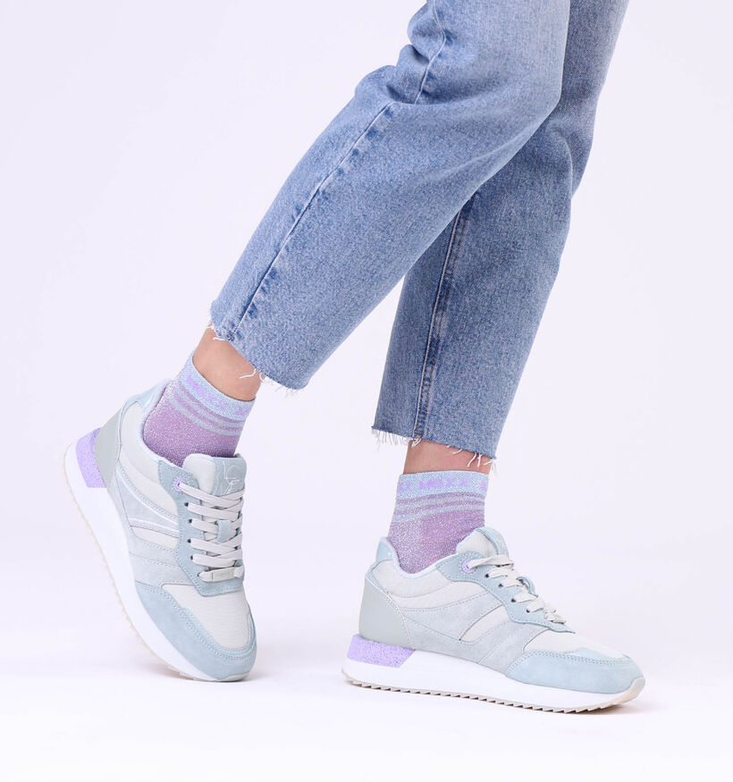 Mexx Jazzy Blauwe Sneakers voor dames (303508) - geschikt voor steunzolen