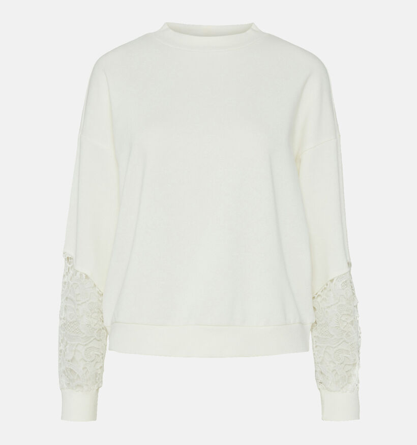 Pieces Patience Witte Sweater voor dames (349424)