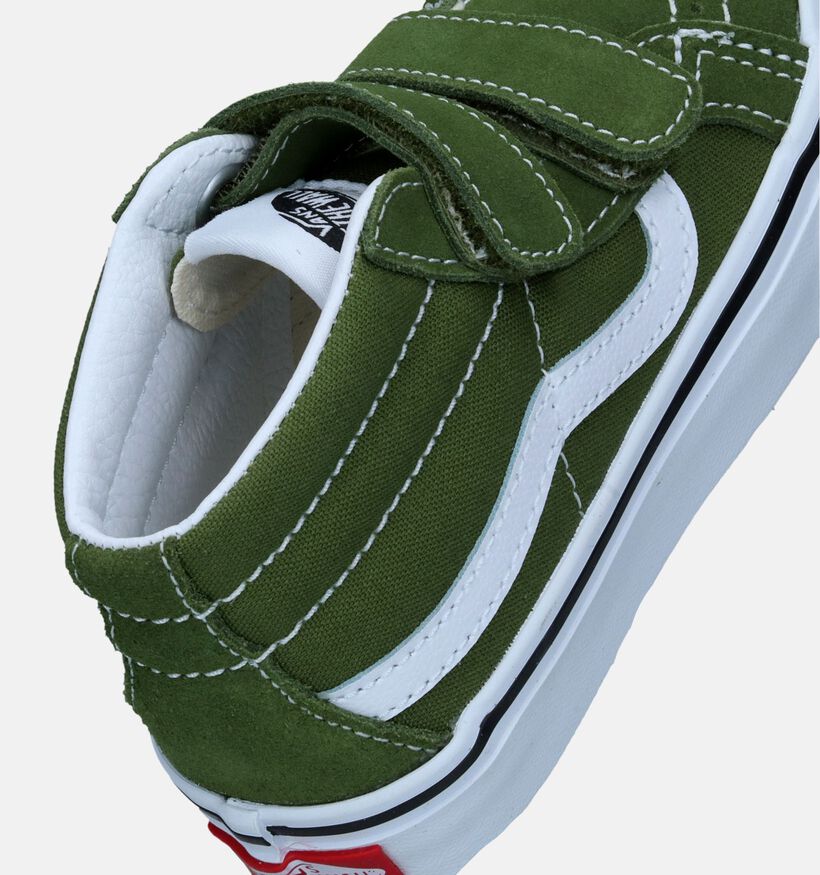 Vans SK8 Mid Reissue Baskets de skate en Vert pour garçons, filles (343852)