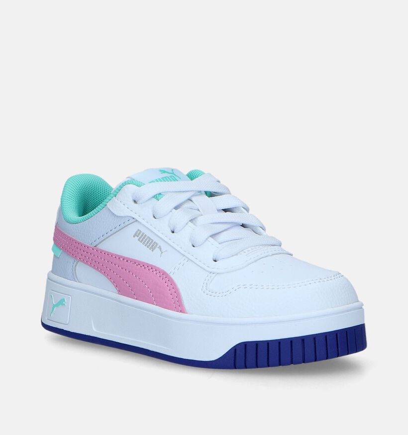 Puma Carina Street Baskets en Blanc pour filles (343149) - pour semelles orthopédiques