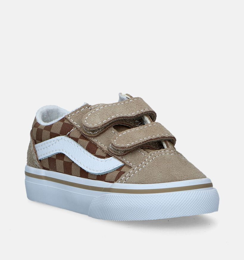 Vans SK8 Mid Reissue Neutral Baskets en Beige pour filles, garçons (343901)