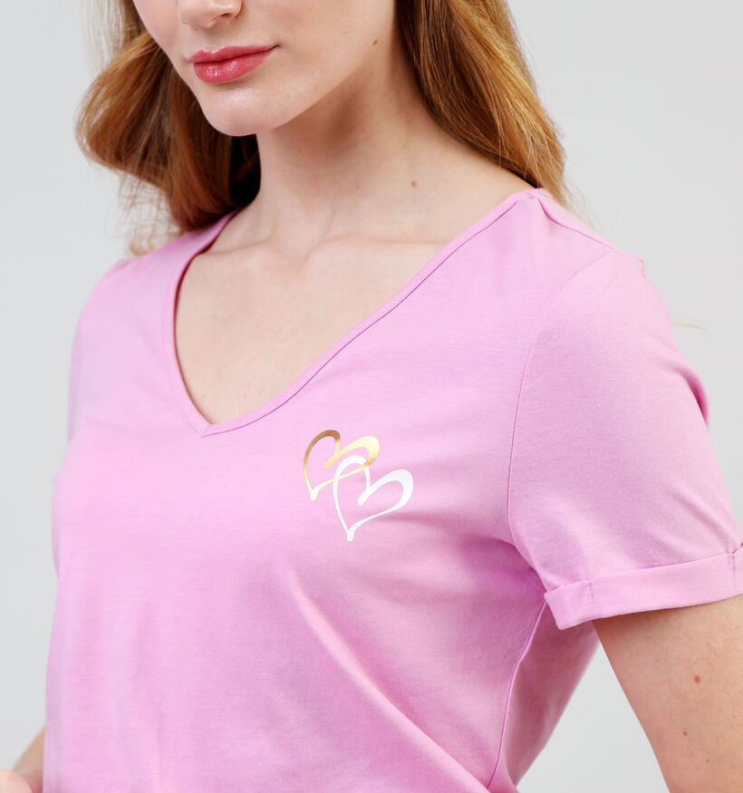 Vero Moda Heart Roze T-shirt voor dames (335356)