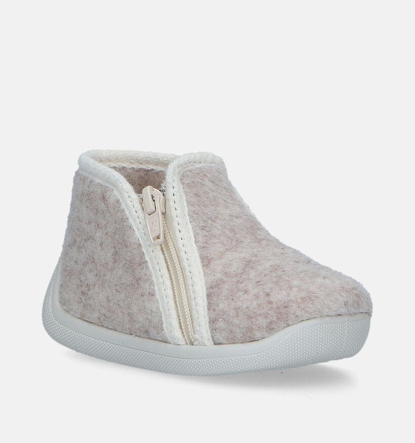 Milo & Mila Pantoufles pour bébé en Beige clair pour filles, garçons (348650)