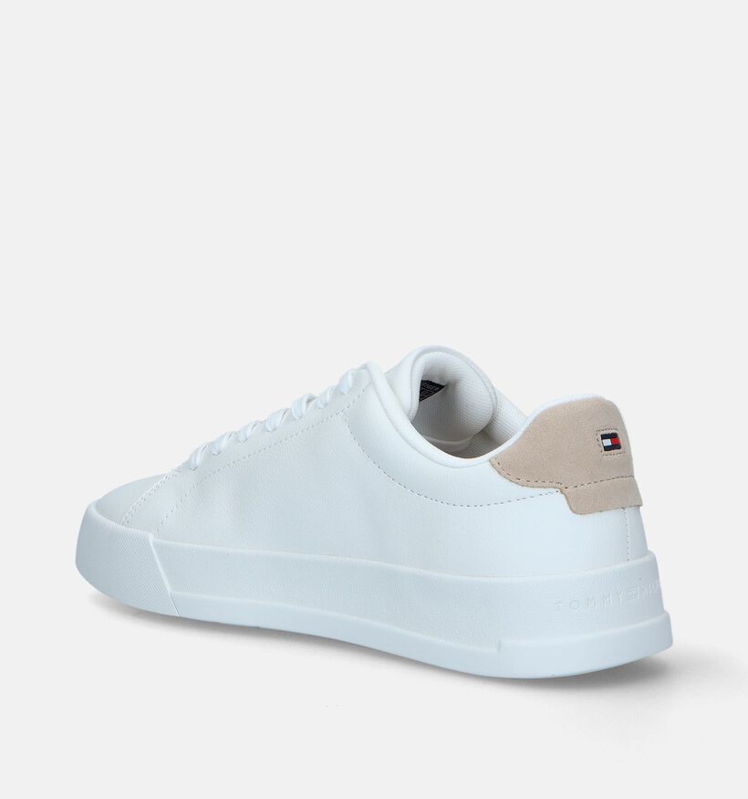 Tommy Hilfiger Court Grain Ess Witte Veterschoenen voor heren (342741) - geschikt voor steunzolen