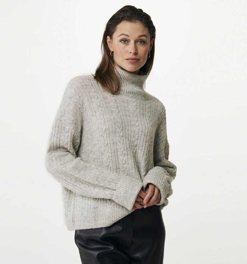 Mexx Pull câble tricoté en Gris pour femmes (348277)