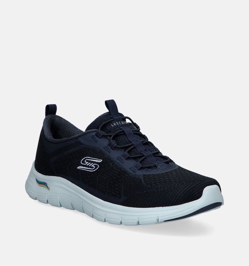 Skechers Arch Fit Vista Gleaming Blauwe Sneakers voor dames (343899) - geschikt voor steunzolen