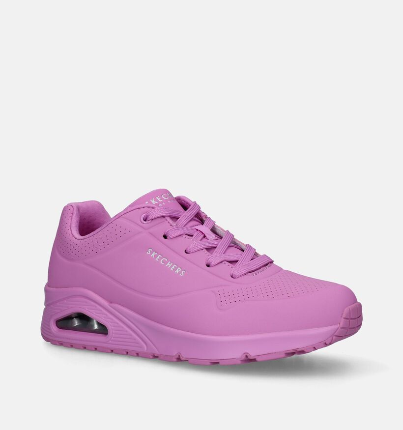 Skechers Uno Stand On Air Baskets en Rose pour femmes (321382)