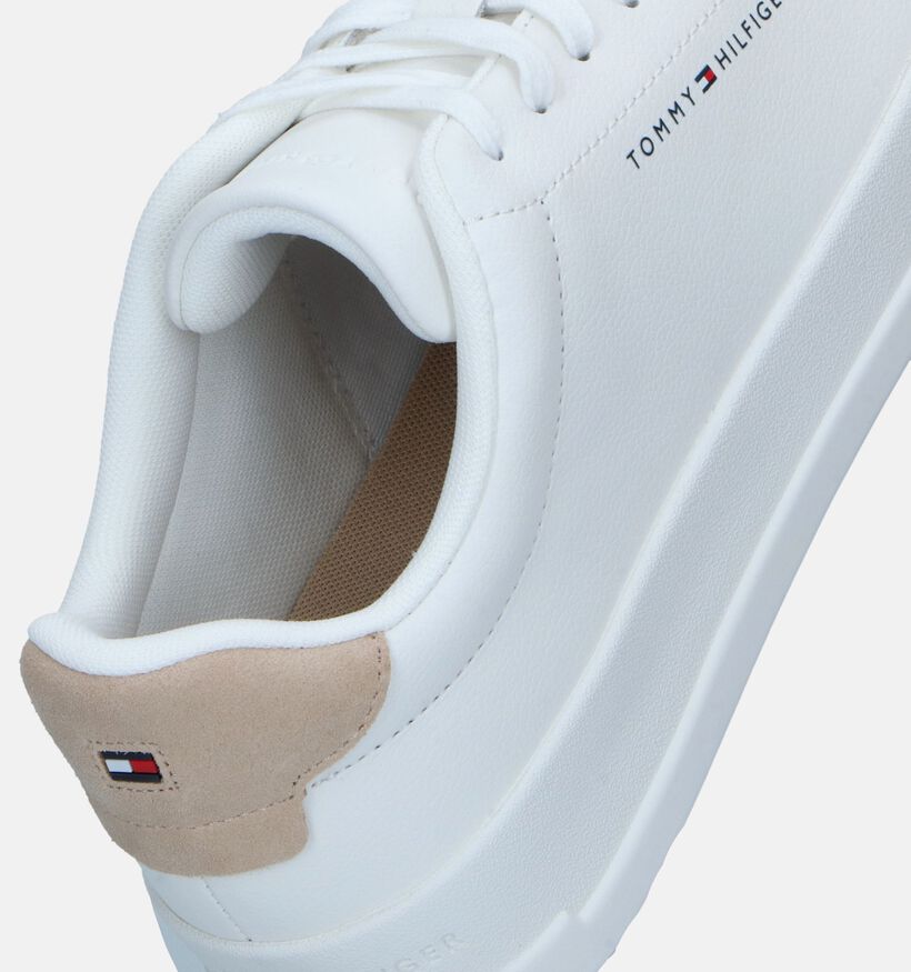 Tommy Hilfiger Court Grain Ess Witte Veterschoenen voor heren (342741) - geschikt voor steunzolen