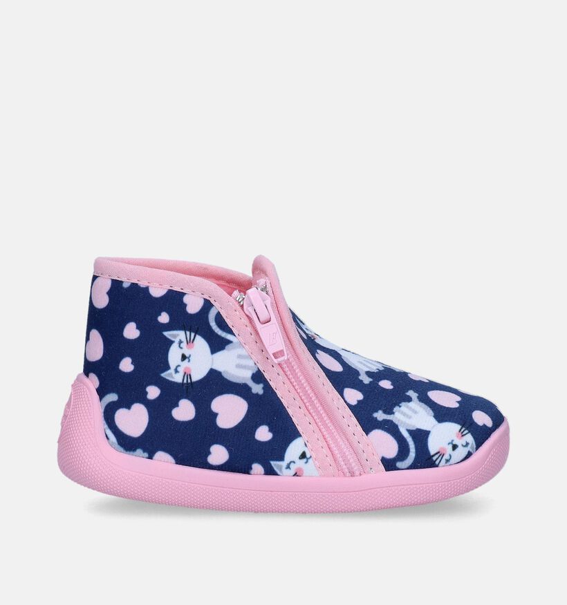 Milo & Mila Pantoufles pour bébé en Bleu foncé pour filles (348649)