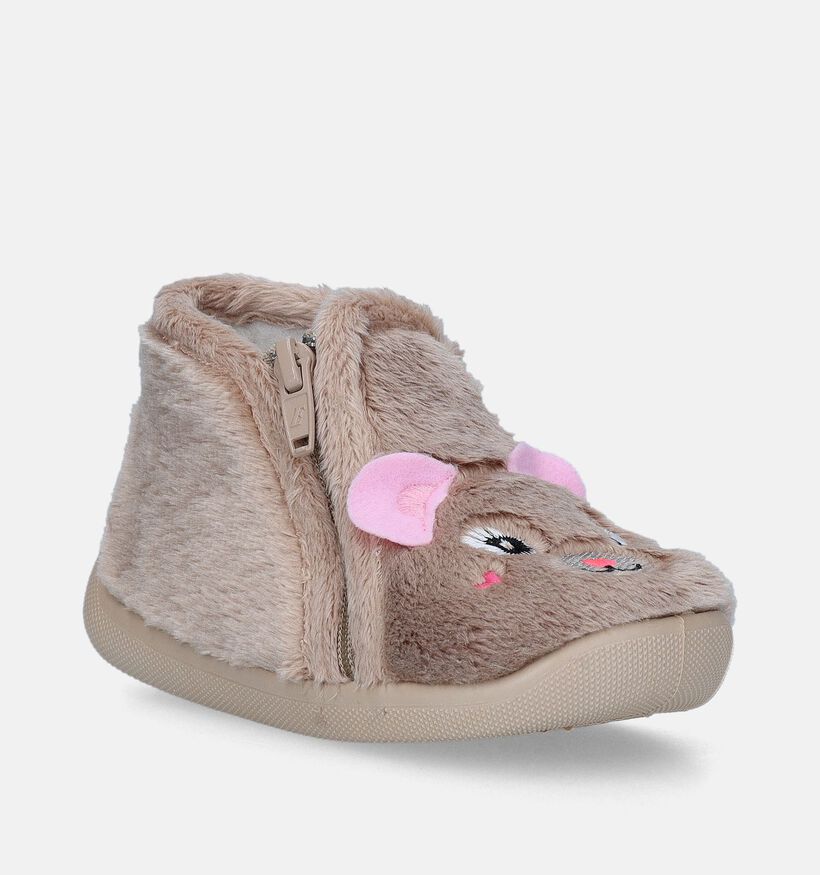 Milo & Mila Pantoufles pour bébé en Beige pour filles (348620)