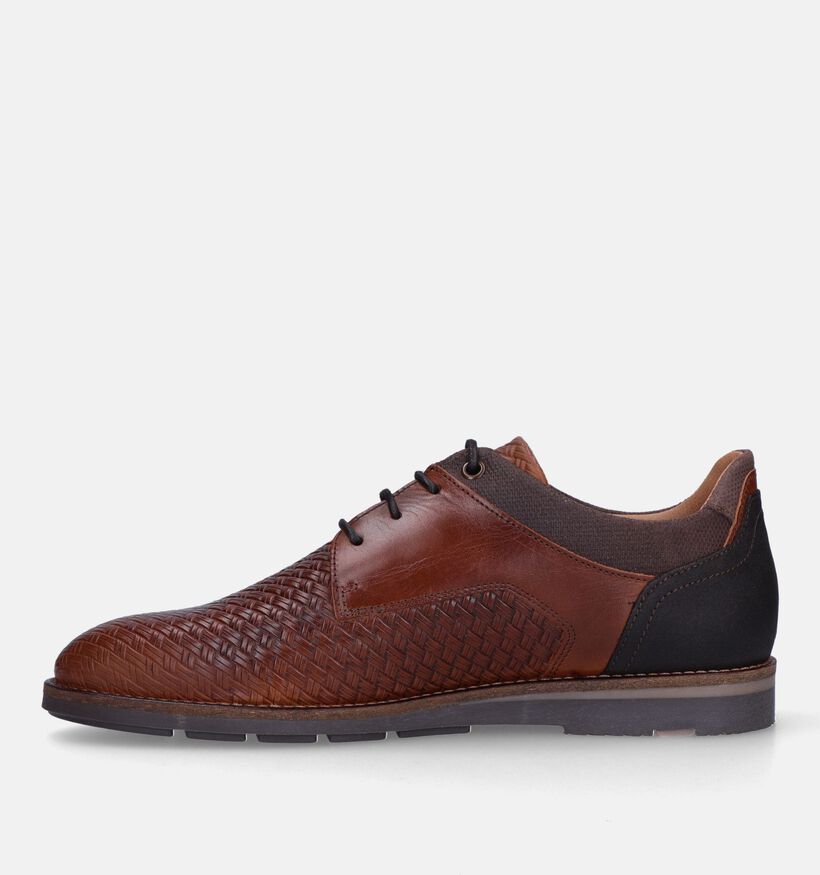 Bullboxer Cognac Veterschoenen voor heren (332271) - geschikt voor steunzolen