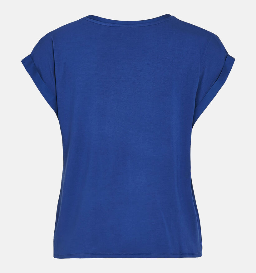 Vila Ellette Blauwe Satijnen t-shirt voor dames (344284)