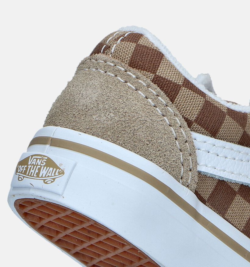 Vans SK8 Mid Reissue Neutral Baskets en Beige pour filles, garçons (343901)