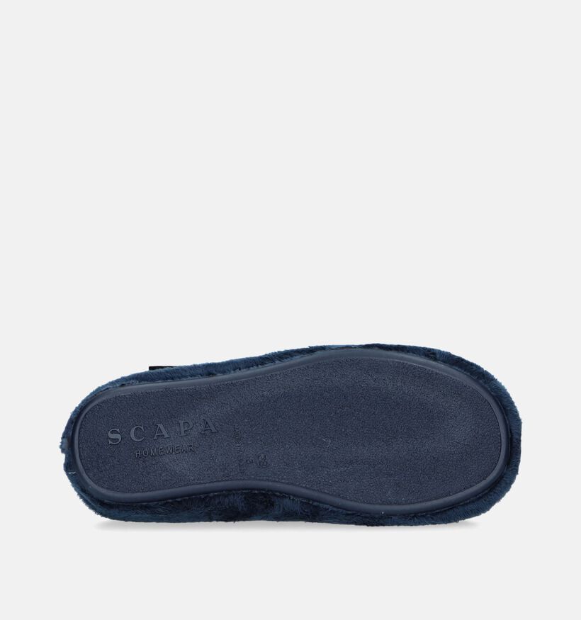 Scapa Pantoufles ouvertes en Bleu foncé pour femmes (347399)