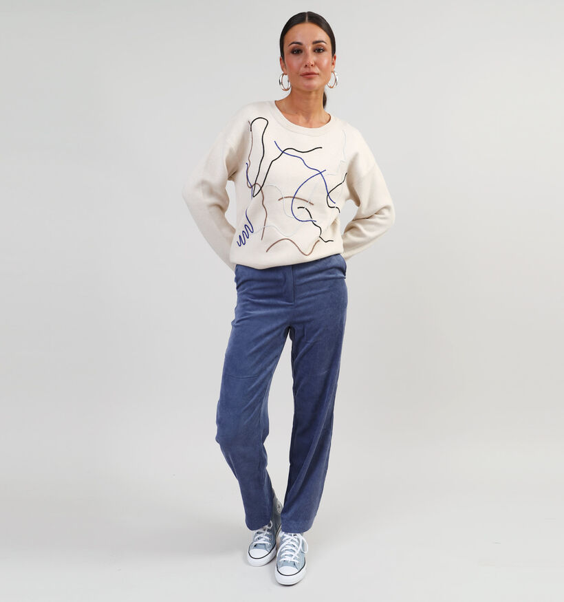 Vila Ane Pull tricoté en Beige pour femmes (350563)