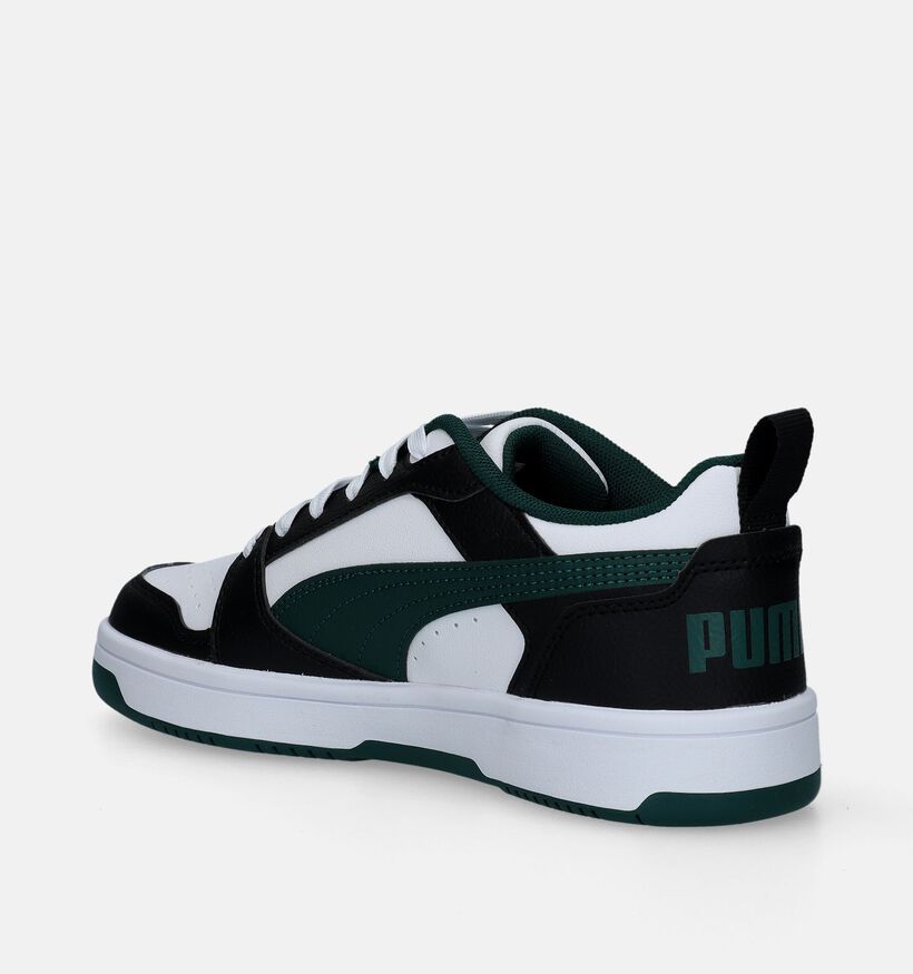 Puma Rebound v6 Zwarte Sneakers voor jongens, meisjes (342863)