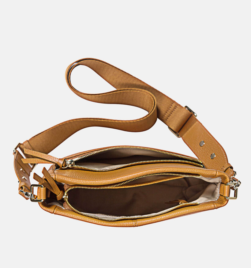 Crinkles Camel Crossbody Tas voor dames (342333)