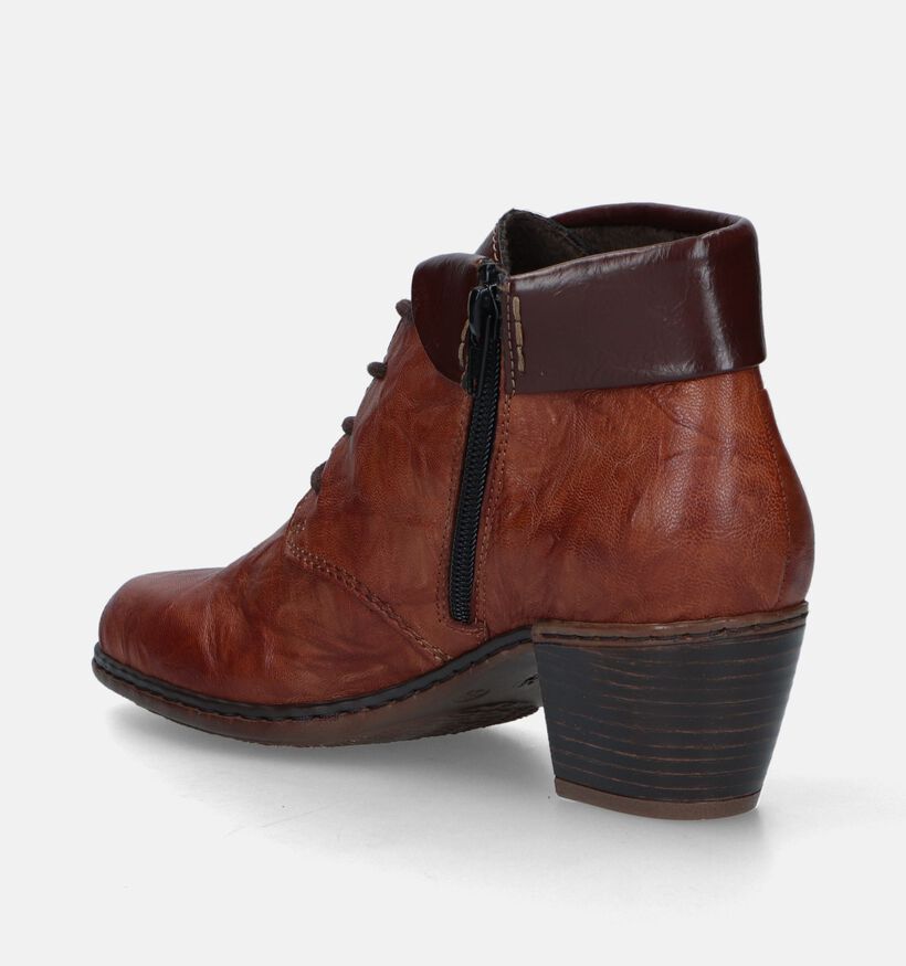 Rieker Bottines à lacets en Cognac pour femmes (344405)