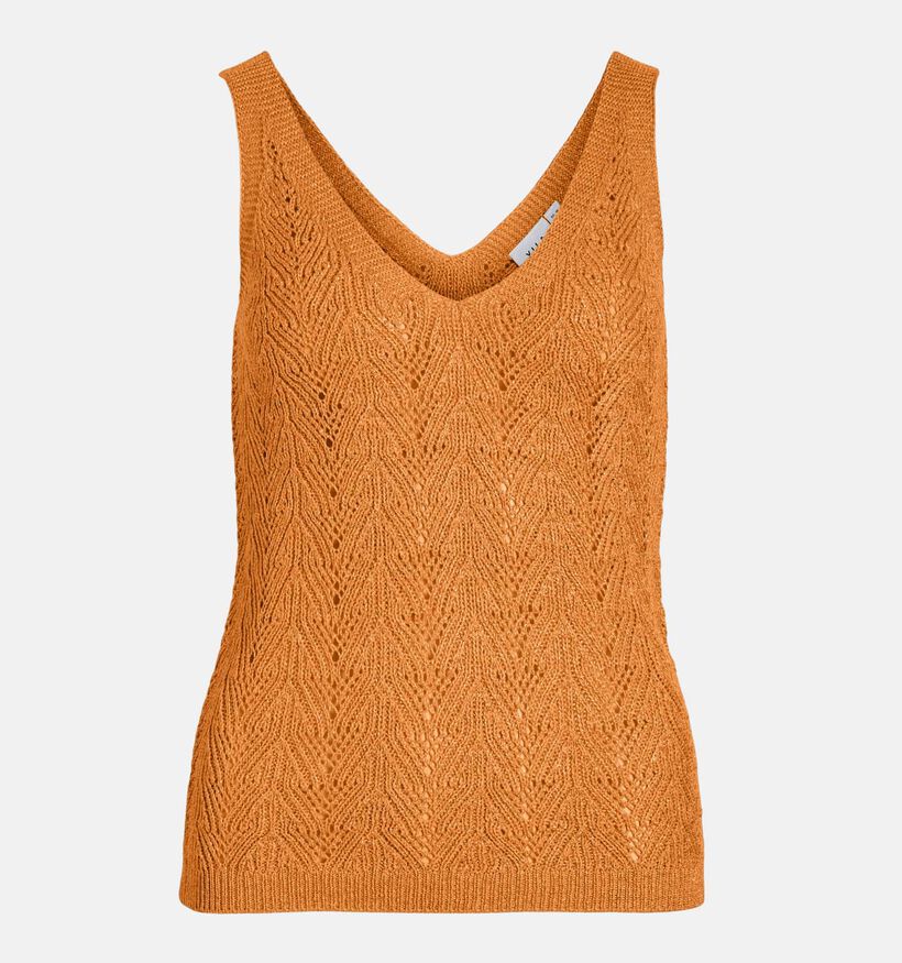 Vila Folia Oranje Glitter top voor dames (342087)