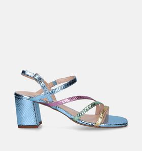 Signatur Sandales avec talon en Bleu pour femmes (338923)