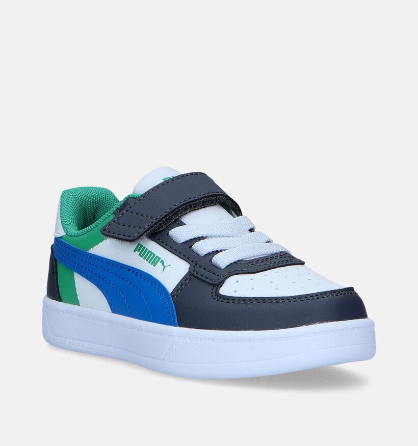 Puma Caven 2.0 Block Blauwe Sneakers voor jongens, meisjes (343143)