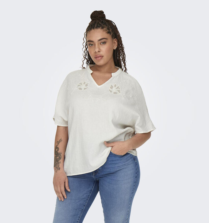 ONLY Carmakoma Thyra Witte Blouse voor dames (343491)