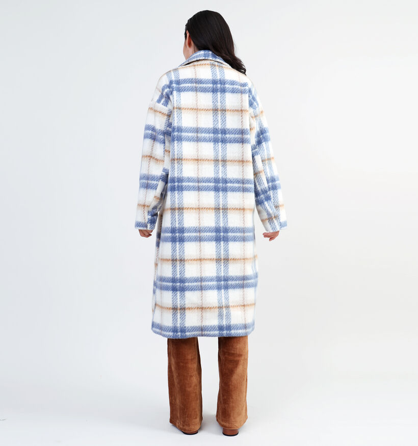 Vila Monta Manteau à carreaux en Bleu pour femmes (345022)