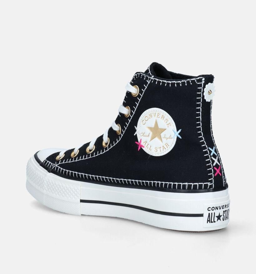 Converse Chuck Taylor All Star Lift Baskets en Noir pour femmes (341502)