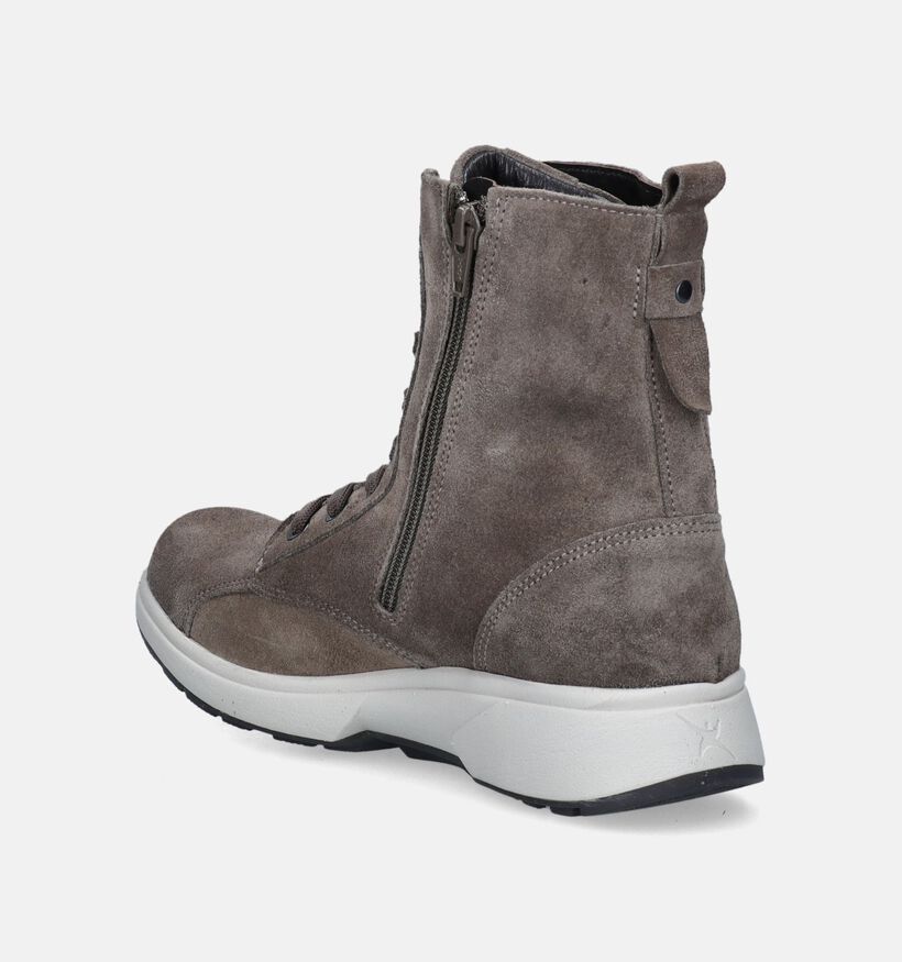 Xsensible Asti Taupe Veterboots voor dames (348461) - geschikt voor steunzolen