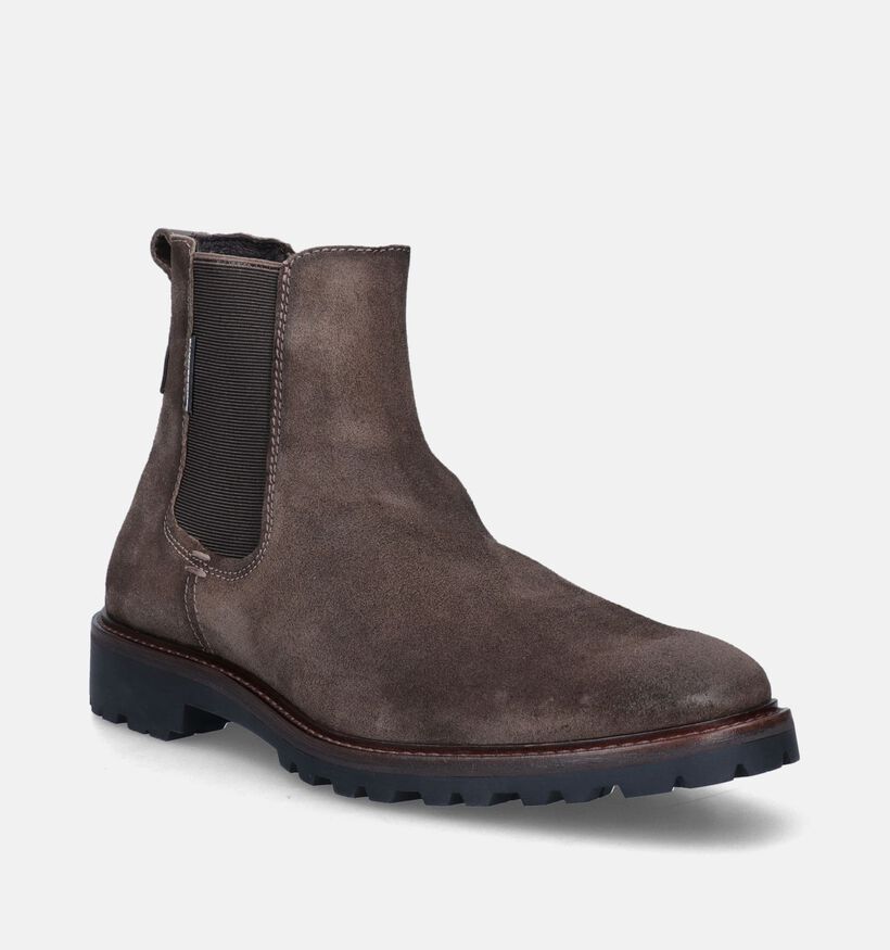 Berkelmans Paletti Chelsea boots en Taupe pour hommes (347812) - pour semelles orthopédiques