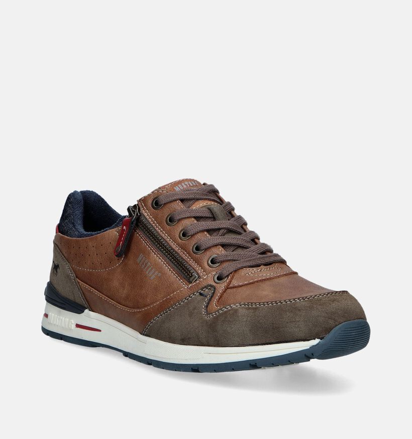 Mustang Cognac Veterschoenen voor heren (345482)