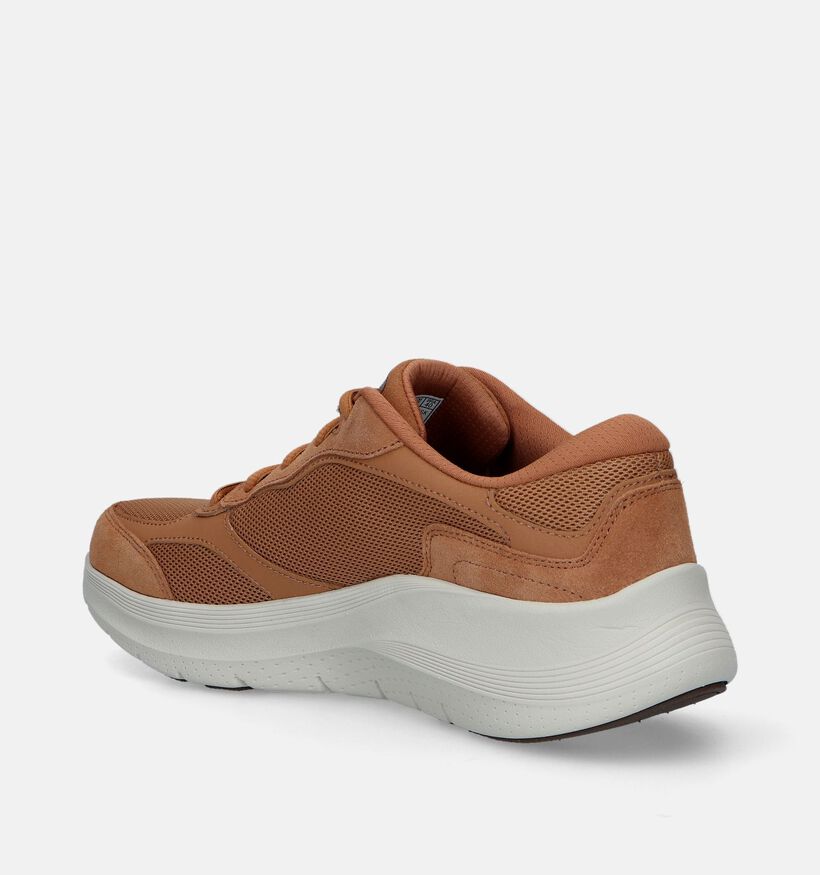 Skechers Arch Fit 2.0 The Keep Baskets en Cognac pour hommes (343955) - pour semelles orthopédiques